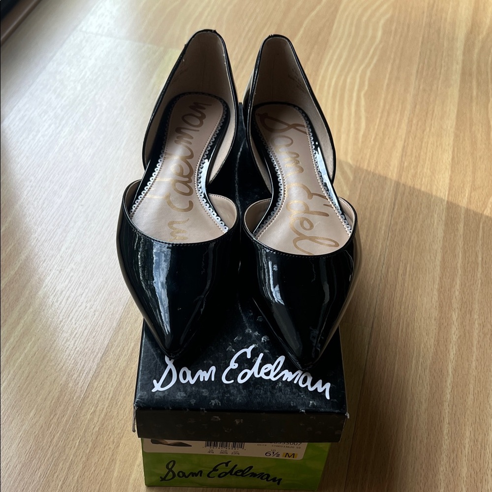 Sam Edelman Rodney Black Patent Flats Women’s Size 6.5